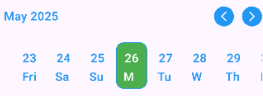 horizontal_list_calendar